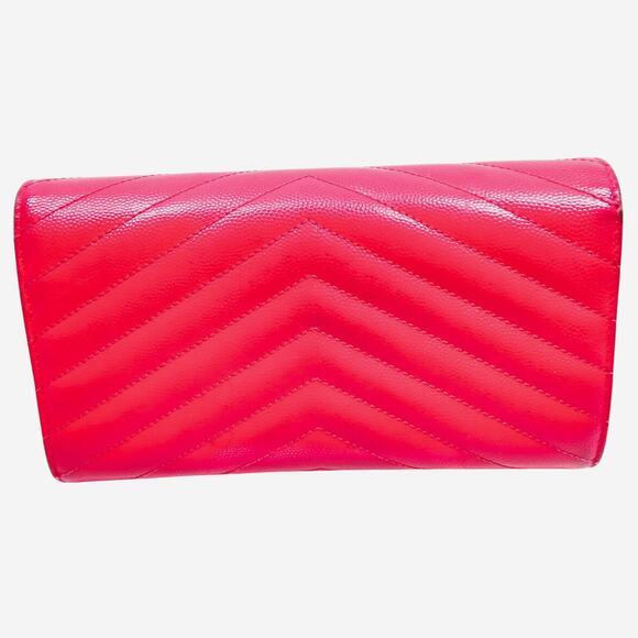 Saint Laurent YSL Hot Pink Portefeuille Envelope Wallet - Picture 2 of 10